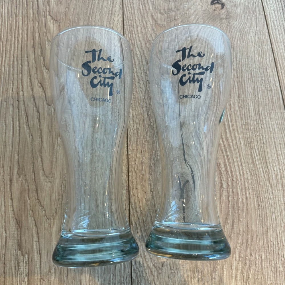 2pk The Second City Chicago Beer Glass Set